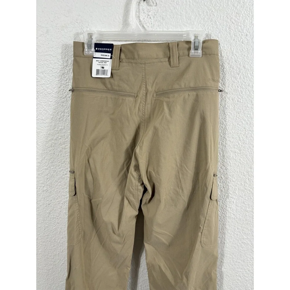 Propper Summerweight Tactical Pants Mens 28x30 Khaki Cargo Quick Dry‎ UPF 50
